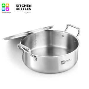 Bergner AVADH Tri-Ply Stainless Steel Biryani Pot with Lid --- 28---cm