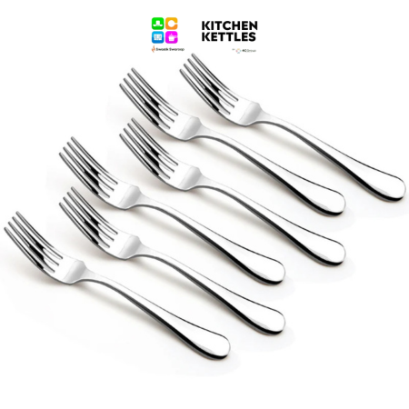 Bergner BAGURTTE Stainless Steel Baby Fork Set --- Pack of 6, 1-5---mm Thickness