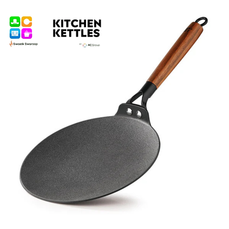 Bergner ODIN Pre-Seasoned Cast Iron Dosa Tawa --- 30---cm Diameter